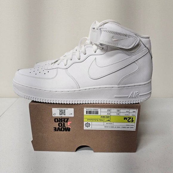 Nike Shoes Nike Air Force Mid Whitewhite Size 12 Poshmark